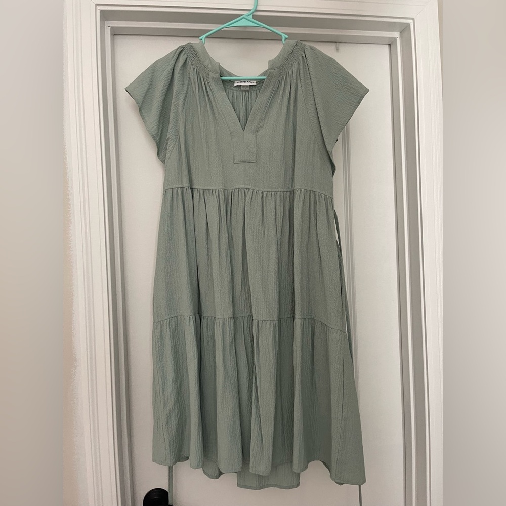 Calvin Klein A-line Textured Dress